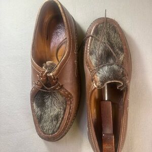 Hermès Men’s Norwegian Leather Derby Shoe With Boar Pelt Vamp